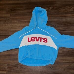 Levi's Blue and White Hoodie